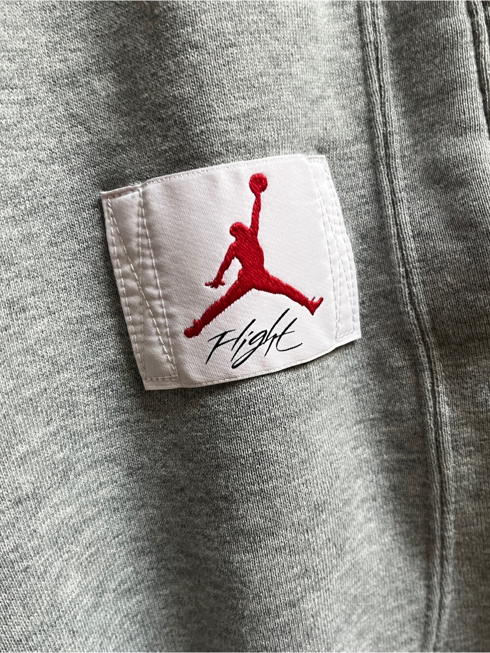 Jordan Flight Grey Fleece Jogger Sweatpants Mens XS - Picture 4 of 10